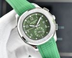 Best Quality Copy Patek Philippe Aquanaut Green Face 41mm Men's Watch Rose Gold Bezel